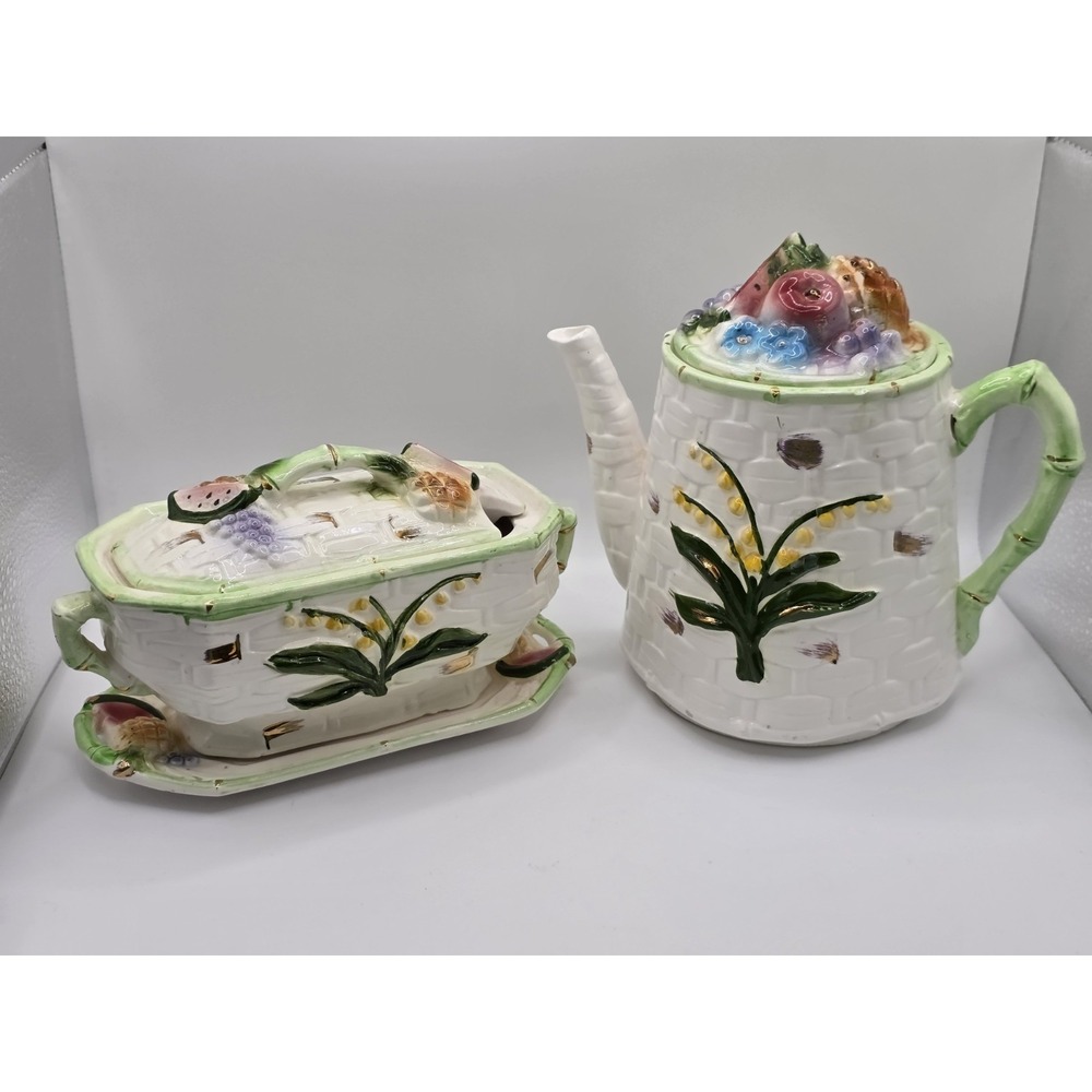 Usa Fairyland Inports Teapot And Tureen With Under Plate Japan